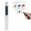 XM930 - Bolígrafo de giro de página de PowerPoint láser inalámbrico de 2,4 GHz, bolígrafo de proyección multimedia inalámbrico para presentaciones con receptor USB, recordatorio de batería baja, control remoto Distancia: 100 m (blanco)