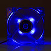 8025 4 pines DC 12V 0.18A Ventilador de enfriamiento de caja de computadora con luz LED, Entrega de color aleatorio, Tamaño: 80x80x25mm