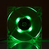 8025 4 pines DC 12V 0.18A Ventilador de enfriamiento de caja de computadora con luz LED, Entrega de color aleatorio, Tamaño: 80x80x25mm (Verde)