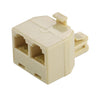 Adaptador de conector de extensión de cable de extensión de teléfono de escritorio de puertos dobles RJ11