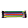 Varón multicolor de 40 pines a macho Cable de cinta de cables de puente de tablero de pruebas