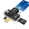 ROCKETEK CR310 USB 3.0 + Tarjeta TF + Tarjeta SD + Tarjeta SIM + Lector de tarjetas multifunción de tarjeta inteligente
