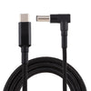 PD 100W 6.0 x 1.4 mm Codo a USB-C / Tipo-C Cable de carga de alimentación de tejido de nailon, Longitud del cable: 1,7 m