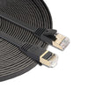 Cable de conexión ultraplano CAT7 10 Gigabit Ethernet de 10 m para red LAN de enrutador de módem - Construido con conectores RJ45 blindados (negro)