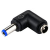 Adaptador de corriente de conector DC 5521 macho a DC 5521 hembra para portátil, codo en ángulo recto de 90 grados
