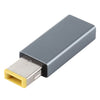 Conector adaptador macho cuadrado grande PD 20V para Lenovo (gris plateado)