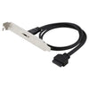 50cm USB-C / Type-C hembra a placa base USB 3.0 Cable de montaje de soporte de expansión de panel hembra de 20 pines