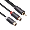 3686MFF-03 RCA Macho al cable adaptador de audio femenino RCA doble