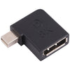 8K Mini DisplayPort Male a Displayport Adaptador de codo femenino