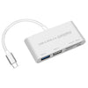Combo T-693 5 en 1 USB-C / TYPE-C A SD / TF / Micro SD Slot + USB 3.0 + USB 2.0ports OTG Hub Lector de tarjetas (Plata)