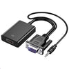 HDCO-VGAM2 1080P VGA macho al convertidor hembra HDMI con cable de audio de 3.5 mm