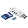 D-178 5 en 1 lector de tarjetas multifunción Type-C / USB-C (blanco)