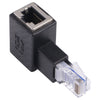 RJ45 Hombre al convertidor femenino 90 grados Adaptador de extensión para CAT5 CAT6 Cable LAN Ethernet red
