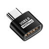 Adaptador USB 2.0 hembra a tipo C macho (negro)