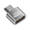 Adaptador USB 2.0 hembra a tipo C macho (plateado)