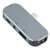 5 en 1 macho USB-C / TYPE-C a DUAL USB-C / TYPE-C + 3.5mm AUX + USB 3.1 + Adaptador femenino USB