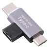 USB-C / C-Tipo hembra a USB-C / tipo C macho + Micro USB macho convertidor