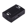 Adaptador convertidor de audio digital de entrada coaxial RCA a salida Toslink óptica (negro)