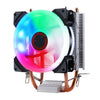 W-X3 3 pin 9 cm Tipada doble de cobre MUTE LED CPU Ventilador de refrigerador