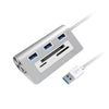 Adaptador Rocketek HC423 USB3.0 x 3 + SD / TF / CF Card Reader HUB