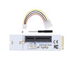 NGFF M.2 Key M a PCI-E 1x / 4x / 8x / 16x Tarjeta de gráficos de minería Adaptador de ranura de minería Tarjeta Convertidor de elevador con cable de alimentación LED y 4 PIN