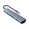 Adaptador 7 en 1 RJ45 + SD/TF + USB 3.0 x 2 + HDMI + PD a USB-C / Type-C HUB