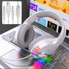 YINDIAO Q2 Auriculares para juegos con cable y montaje en la cabeza con micrófono, Versión: Dual 3.5 mm + USB (Blanco)