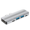 YG-2102 5 en 1 Dual USB-C / Type-C a USB Docking Station HUB Adapter (Plata)