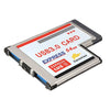 2 puertos USB 3.0 5Gbps PCI 54mm Slot Express Card para computadora portátil / portátil