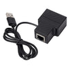 OZHW1 RJ45 1 a 2 Adaptador divisor Red 100M LAN Ethernet Conector hembra