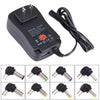Adaptador de enchufe de pared de alimentación universal de 30 W con enchufe de EE. UU. Con puerto USB de 5 V y 2,1 A, puntas: 6 piezas, longitud del cable: aproximadamente 1,2 m