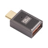 Adaptador de carga recto USB-C / Type-C macho a USB hembra de 10 Gbps (Gun Metal)