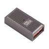 Adaptador de carga recto USB hembra a USB-C / Type-C hembra de 10 Gbps (gris metal)