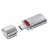 Adaptador universal de lector de tarjetas multifuncional USB-C / Type-C a tarjeta TF (plateado)