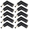 10 PCS 4.5 x 3.0 mm Hembra a 4.5 x 3.0 mm Conector de adaptador de codo macho