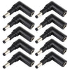 10 PCS 4.5 x 3.0 mm Hembra a 4.8 x 1.7 mm Conector de adaptador de codo macho