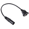 Cable de extensión de red LAN Ethernet de 3 pines XLR macho a RJ45 hembra, longitud del cable: 30 cm (negro)