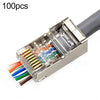 100pcs Cat5e Pasar a través del conector modular RJ45 Plug