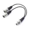 30cm 3 pines XLR CANNON 1 hembra a 2 macho Cable adaptador de conector de audio para micrófono / equipo de audio