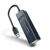 15101 5 en 1 USB3.0 a 3 x USB + Adaptador HUB de lector de tarjetas SD / TF (Azul)