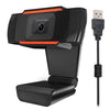A870 480P Pixels HD Cámara de 360 grados WebCam USB 2.0 Cámara para PC con micrófono para Skype Computer PC Laptop, Longitud del cable: 1.4m (Naranja)