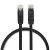 Cable LAN de red Ethernet plano ultrafino CAT6 de 0,5 m, cable de conexión RJ45 (negro)