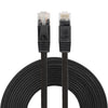 Cable LAN de red Ethernet plano ultrafino CAT6 de 5 m, cable de conexión RJ45 (negro)