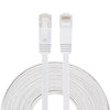Cable LAN de red Ethernet plano ultrafino CAT6 de 10 m, cable de conexión RJ45 (blanco)