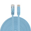 Cable LAN de red Ethernet plano ultrafino CAT6 de 15 m, cable de conexión RJ45 (azul)