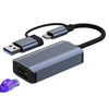 BYL-2207 Adaptador HUB de estación de acoplamiento 2 en 1 USB + tipo C a RJ45
