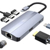 BYL-2209 6 en 1 USB-C / Type-C a USB Estación de acoplamiento multifuncional Adaptador HUB