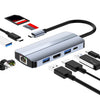 BYL-2206 9 en 1 USB-C / Type-C a USB Adaptador HUB de estación de acoplamiento multifuncional
