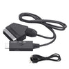 Cable adaptador de audio y video convertidor compatible con euroconector a HDMI (negro)