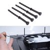 4 PCS 65 mm Anti vibración Suave Amortiguación de uñas Caucho Silicona Ventilador de computadora Tornillo (Negro)